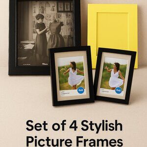 Set of 4 Picture Frames – Mixed Styles & Sizes